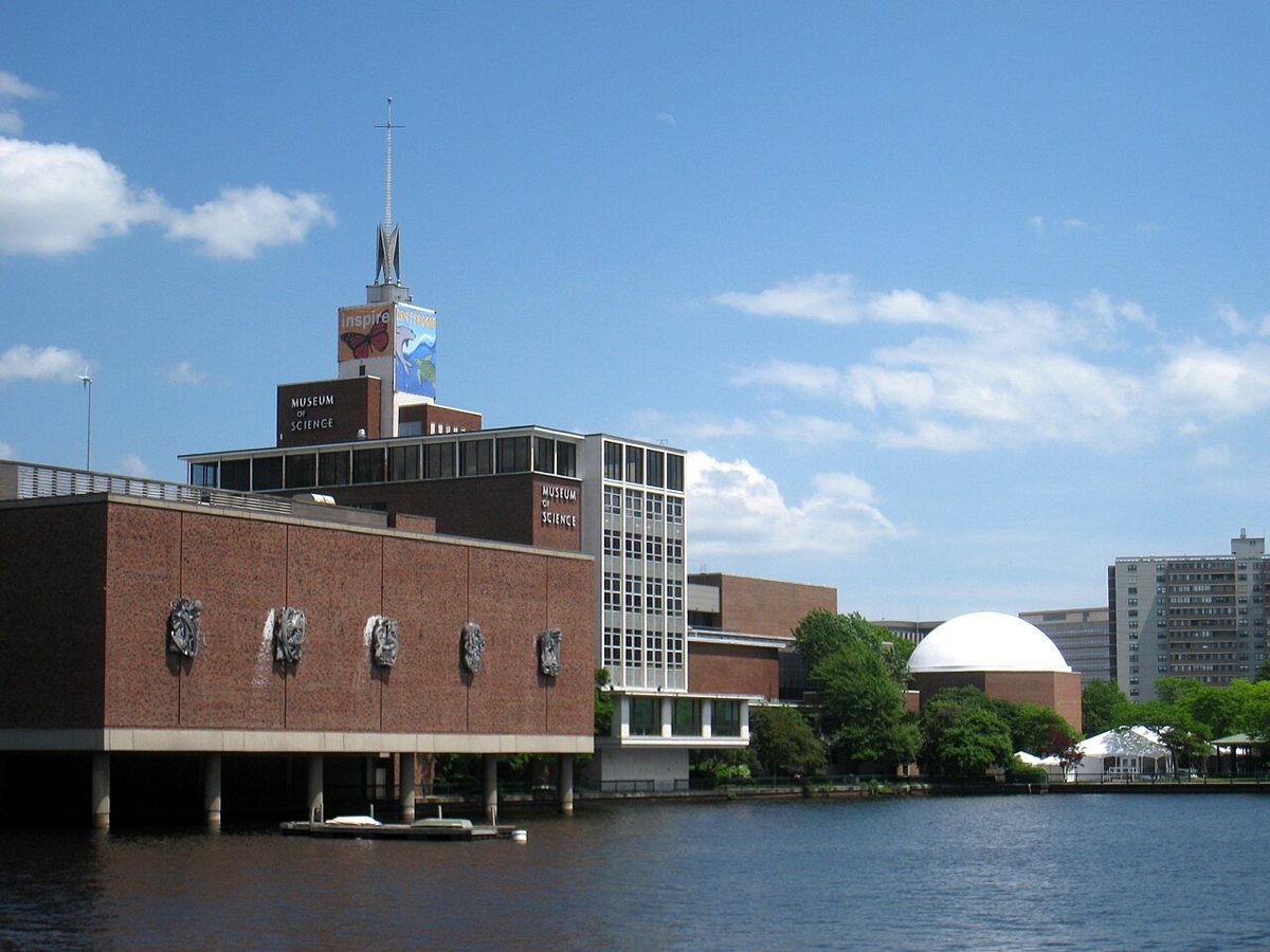 Exterior of the Museum of Science Boston along the Charles River