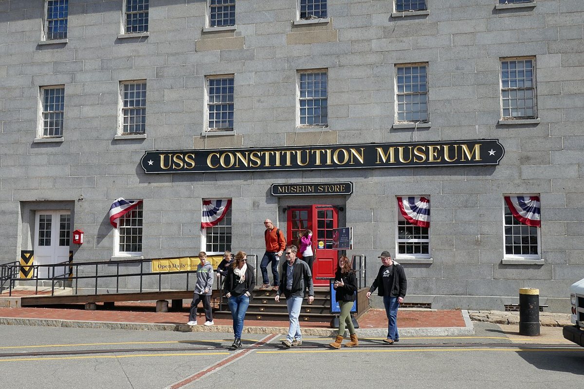 USS Constitution Museum building at Charlestown Navy Yard Boston