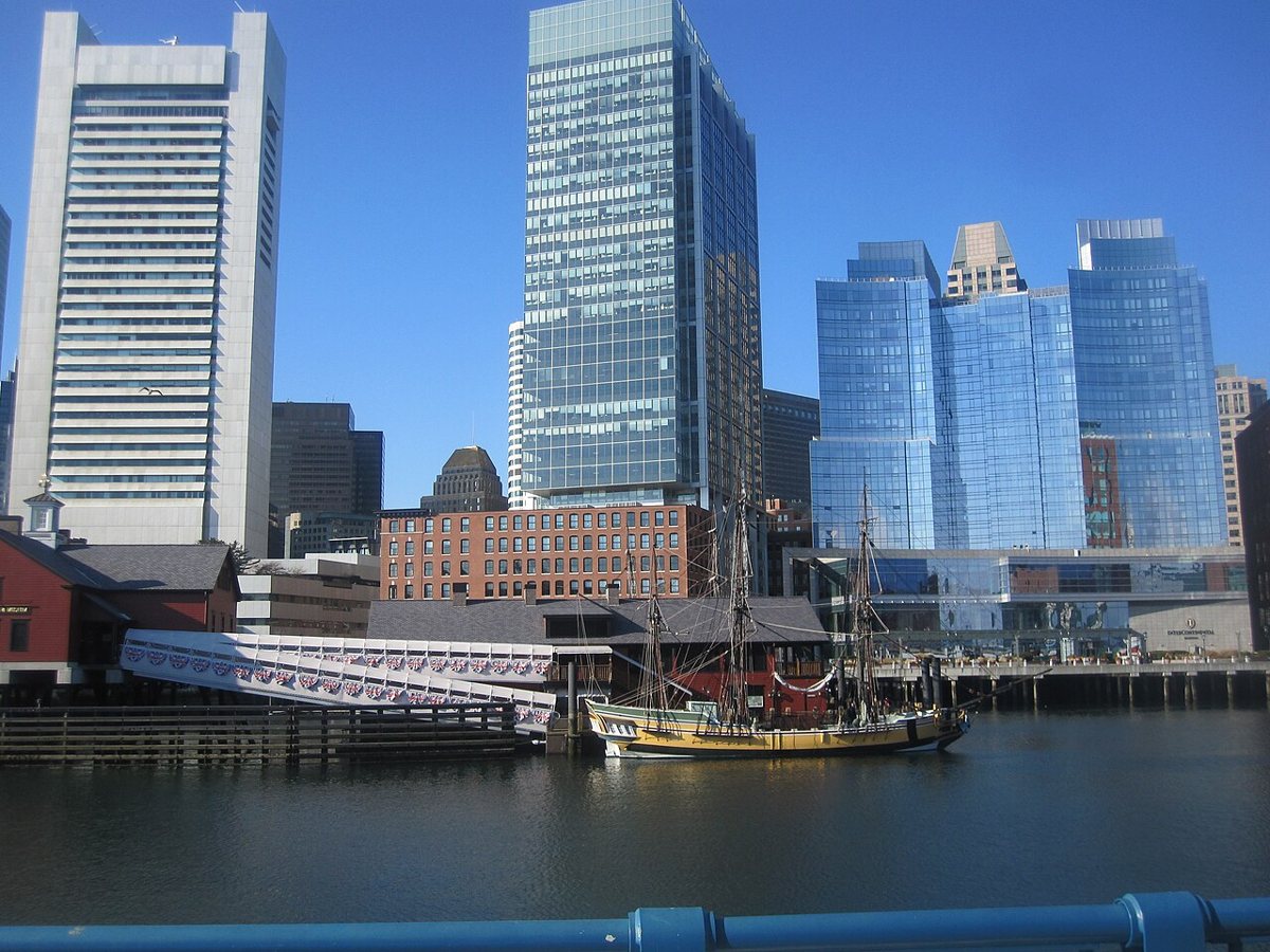 Boston Tea Party Ships and Museum reproduction vessels on the harbor