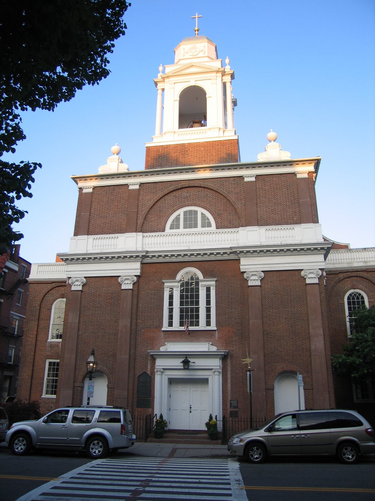 Charles Bulfinch-designed facade of St. Stephen's Church on Hanover Street